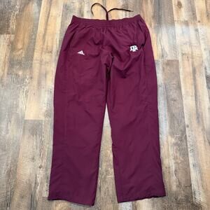 Adidas Texas A&M Pants XL Climalite Maroon Athletic Zip Ankle Lined
